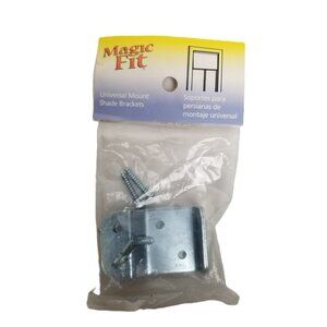 Magic Fit Universal Mount Shade Brackets Steel Silver PWLD1924-00130 NEW